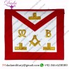 Masonic Hand Embroidered Bullion & Wire Made Master Mason Red Apron