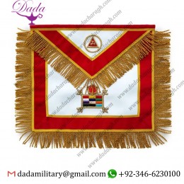 Masonic Massachusetts Chapter Apron Hand Embroidered