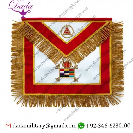 Masonic Massachusetts Chapter Apron Hand Embroidered
