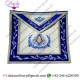 Masonic Master Mason Apron Royal Blue Borders Silver Metallic Braid Borders