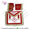 Masonic Master Mason Cadura Apron,Collar gauntlets Set with Fringe Red