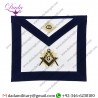 Masonic Master Mason Hand Embroided Apron With Square Compass With G Navy