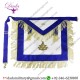 Masonic Officer Lodge Blue Golden Tassels White Leather Freemason Master Mason Apron