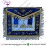 Masonic Past Master Blue Apron Hand Embroidered Bullion Vine Work