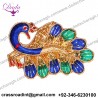 Bullion Wire Peacock Applique