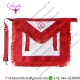 Masonic Regalia Craft Royal Arch Member with Fringe Bullion French Embroidered Logo Red Synthetic Leather Apron