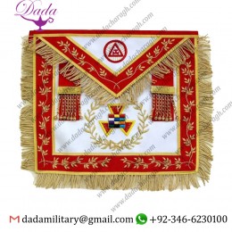 Masonic Royal Arch Grand High Priest Apron Wreath Bullion Hand Embroidered