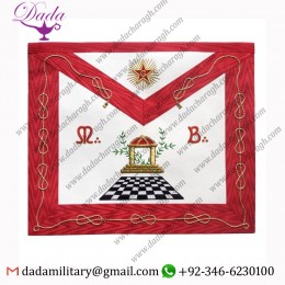 Masonic Scottish Rite Apron – AASR – Master Mason – Checkered Floor