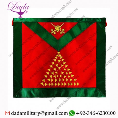 Masonic Scottish Rite Satin apron – AASR – 15th degree Bullion Embroidered