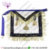 Masonic Sun Symbol Regalia Master Apron White Leather Black Side with Golden Tassels and Golden Jewels
