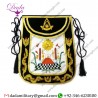 Masonic Traditional Past Master Round Apron Bullion Hand Embroidered