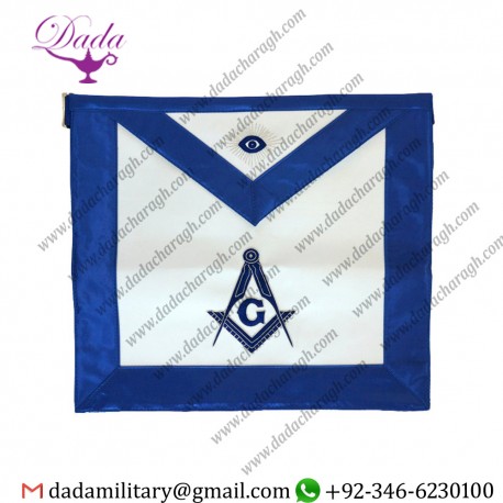 Master Mason Masonic Apron - Blue & White