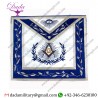 Master Mason with Embroidered Border Masonic Apron - Blue & White