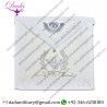 Master Mason with Silver Bullion Masonic Apron - White