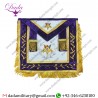 Order of the Eastern Star Fringed Embroidered Masonic Apron - Purple & Gold