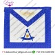 Past Master with Gold Accents Masonic Apron - Blue & White