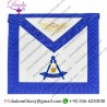 Past Master with Gold Accents Masonic Apron - Blue & White