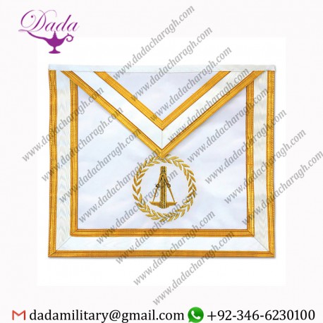 Specialty Masonic Apron - Gold & White