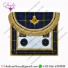 Scottish Rite Master Mason Handmade Embroidery Apron – Striped Blue
