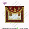 Scottish Rite Master Mason Handmade Embroidery Apron – Striped Red