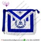 Senior Past Master White Leather Square Masonic Regalia Apron With White Fringe