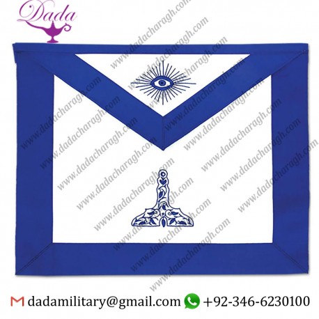 Senior Warden Masonic Officer Apron - Blue & White