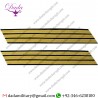 GENUINE U.S. ARMY SERVICE STRIPE GOLD EMBROIDERED ON BLUE - MALE, SET OF 3