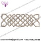 Celtic Knot Hand-Embroidered Bullion Applique Silver