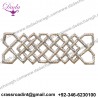 Celtic Knot Hand-Embroidered Bullion Applique Silver