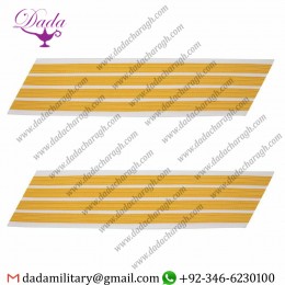 GENUINE U.S. ARMY SERVICE STRIPE GOLD EMBROIDERED ON WHITE - FEMALE, SET OF 4