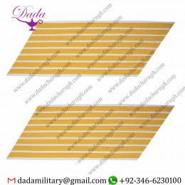 GENUINE U.S. ARMY SERVICE STRIPE GOLD EMBROIDERED ON WHITE - MALE, SET OF 8