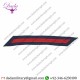 GENUINE U.S. COAST GUARD HASH MARKS ENLISTED - RED ON BLUE SERGE, SET OF 1