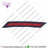 GENUINE U.S. COAST GUARD HASH MARKS ENLISTED - RED ON BLUE SERGE, SET OF 1