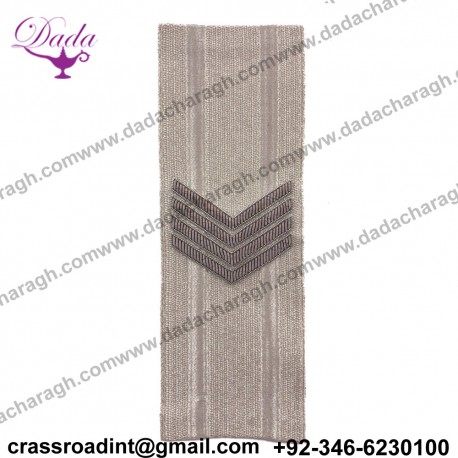 CHEVRON brooch Supplier Custom Hand Embroidery India Bullion Silk Patch Metallic Wire Clothing Horse Badge
