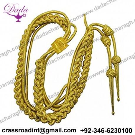 Aiguillette Shoulder Gold Mylar Army Air Force Navy