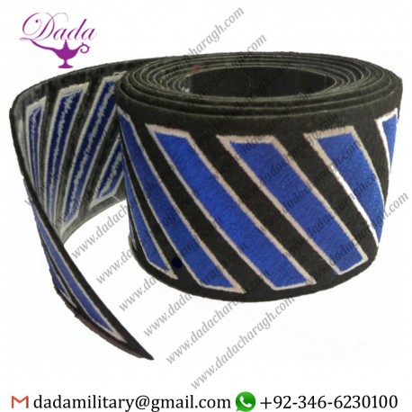 Uniform Service Hash Marks - Royal-White on Black Felt Backing