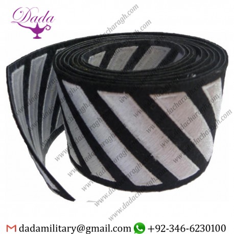 Uniform Service Hash Marks - White on Black Felt Backing