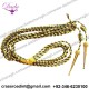 Aiguillette, Gold Wire Bullion and Green Cord, With Gold Tags, Right Sided