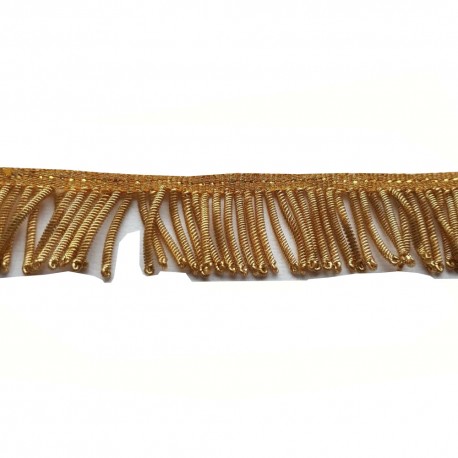 2 inches wide gold bullion wire fringe