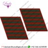 USMC MARINE CORPS SERVICE STRIPE SET OF 7 GREEN EMBROIDERED ON RED
