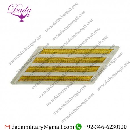 USN NAVY FEMALE HASHMARKS GOLD LACE ON WHITE SET OF 6