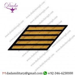 USN NAVY FEMALE HASHMARKS SEAWORTHY GOLD EMBROIDERED ON SERG SET OF 5