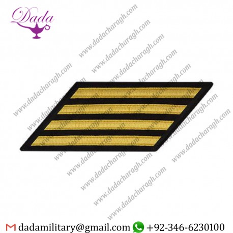 USN NAVY FEMALE HASHMARKS GOLD LACE ON BLUE SERGE SET OF 4