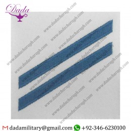 US NAVY RATING BADGE CONSTRUCTION APPRENTICE E2 - GREEN CHEVRONS ON DRESS WHITE