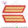 GENUINE US MARINE CORPS SERVICE STRIPE MALE - GOLD EMBROIDERED ON RED, SET OF 2
