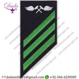 NAVY E-2,E-3 COMBO RATE BADGE AVIATION STRUCTURAL MECHANIC(AM) DRESS BLUE SERGE