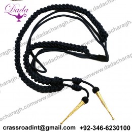 Aiguillette, Navy Blue Cord, With Gold Tags, Left Sided