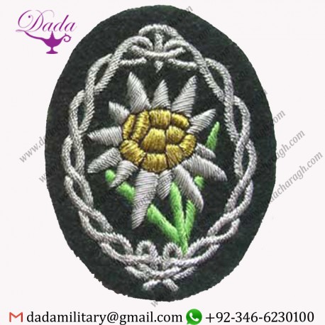 GEBIRGSJAGER EDELWEISS OFFICERS SLEEVE PATCH
