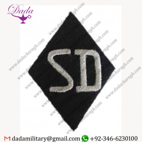 SD DIAMOND IN COTTON EMBROIDERY BADGE