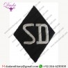 SD DIAMOND IN COTTON EMBROIDERY BADGE